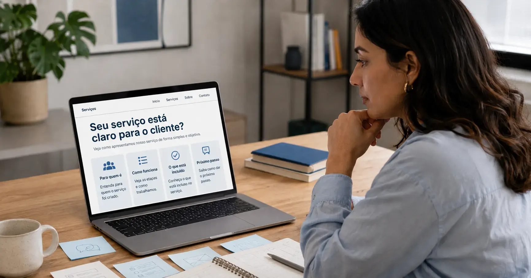 Como apresentar no site um serviço que o cliente não entende de imediato?