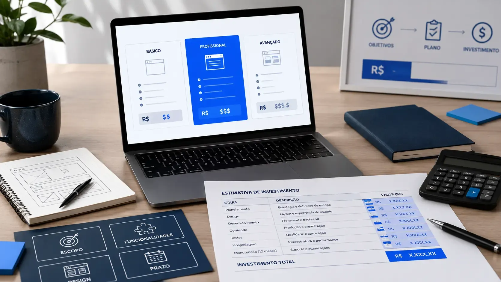 Quanto custa criar um site profissional para um pequeno negócio?